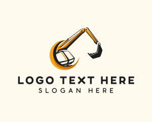 Excavator Construction Equipment  Logo