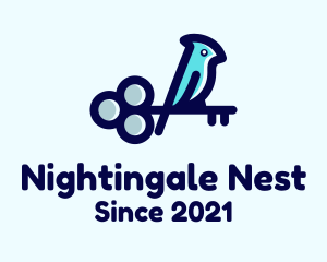 Nightingale - Blue Bird Key logo design