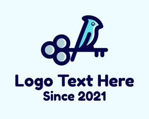 Goldcrest - Blue Bird Key logo design