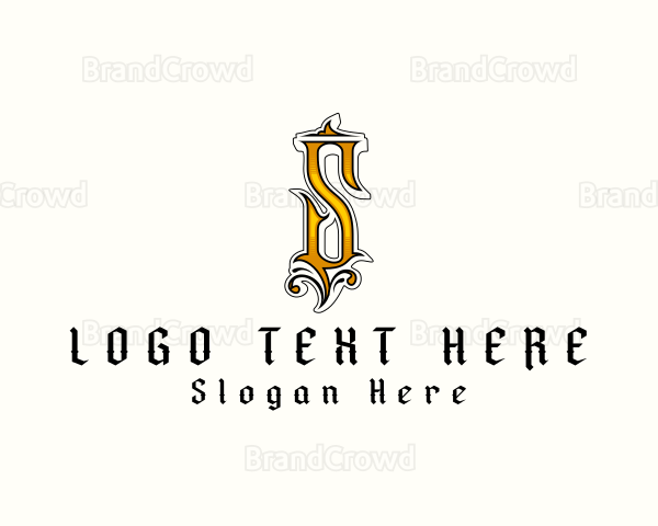 Ancient Medieval Royalty Letter S Logo