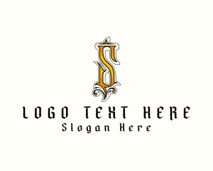 Ancient Medieval Royalty Letter S Logo
