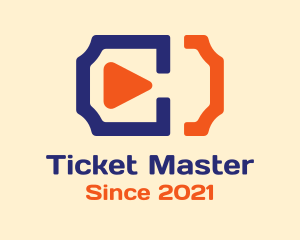Ticket - Play Film Ticket logo design
