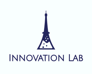 Eiffel Laboratory Flask logo design