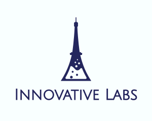 Scientist - Eiffel Laboratory Flask logo design