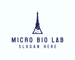 Eiffel Laboratory Flask logo design