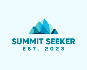 Geometric Mountain Summit logo design