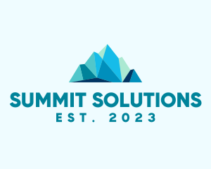 Geometric Mountain Summit logo design