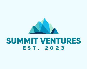 Geometric Mountain Summit logo design