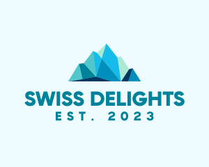 Swiss - Geometric Mountain Summit logo design