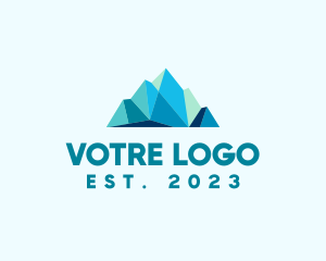 Exhibition - Geometric Mountain Summit logo design