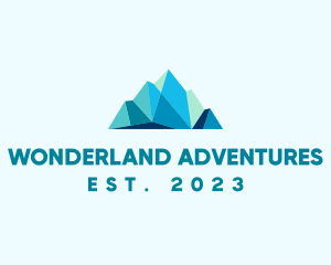 Geometric Mountain Summit logo design