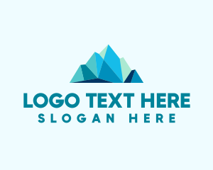 Geometric Mountain Summit Logo