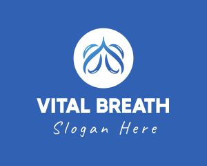 Breathing - Breathing Lungs Medication logo design