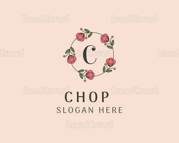 Flower Bud Wreath Logo