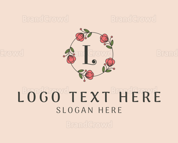 Flower Bud Wreath Logo