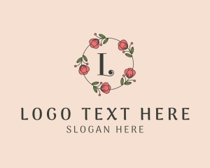 Bride - Flower Bud Wreath logo design