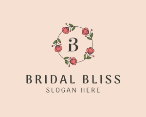 Bride - Flower Bud Wreath logo design