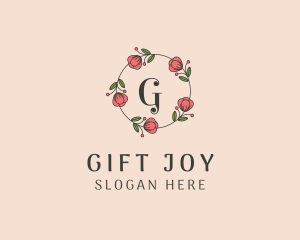 Flower Bud Wreath logo design