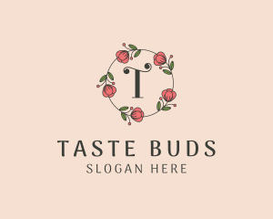 Flower Bud Wreath logo design