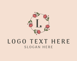 Florist - Flower Bud Wreath logo design