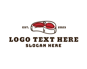 Grocer - Scribble Meat Butcher logo design