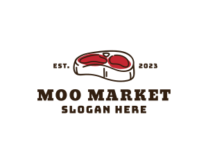 Bovine - Scribble Meat Butcher logo design