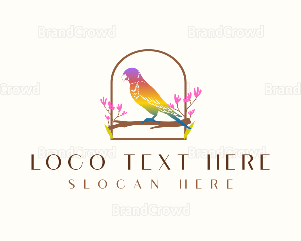 Colorful Lorikeet Parrot Logo