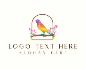 Zoo - Colorful Lorikeet Parrot logo design