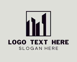 Office Space - Metropolis Skyscraper Building logo design