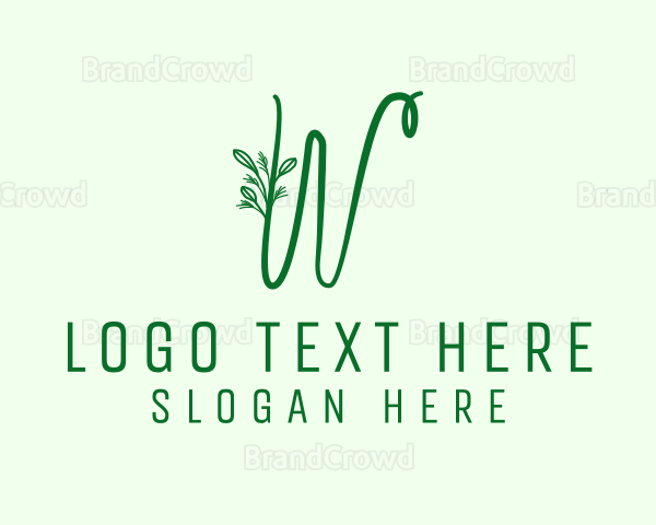 Natural Elegant Letter W Logo