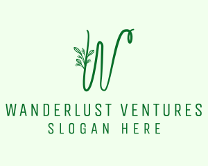 Natural Elegant Letter W logo design