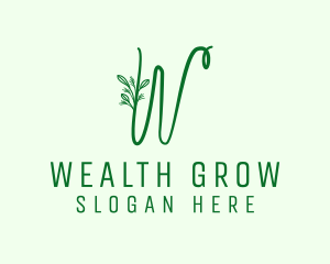 Natural Elegant Letter W logo design