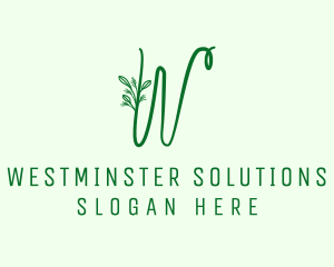 Natural Elegant Letter W logo design