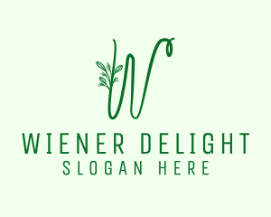 Natural Elegant Letter W logo design