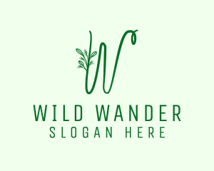 Natural Elegant Letter W logo design