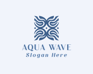 Stylish Wings Waves logo design