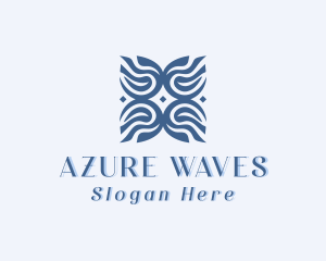 Stylish Wings Waves logo design