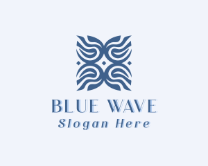 Stylish Wings Waves logo design