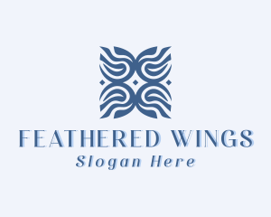 Stylish Wings Waves logo design