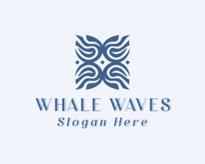 Stylish Wings Waves logo design