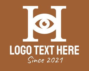 Visionary - White Eye Letter H logo design