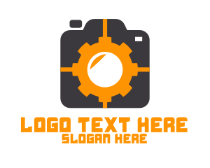Lens - Mechanical Gear Photography logo design