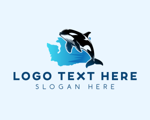 Geography - Washington Killer Whale logo design