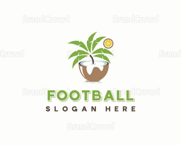 Tropical Coconut Drink Logo