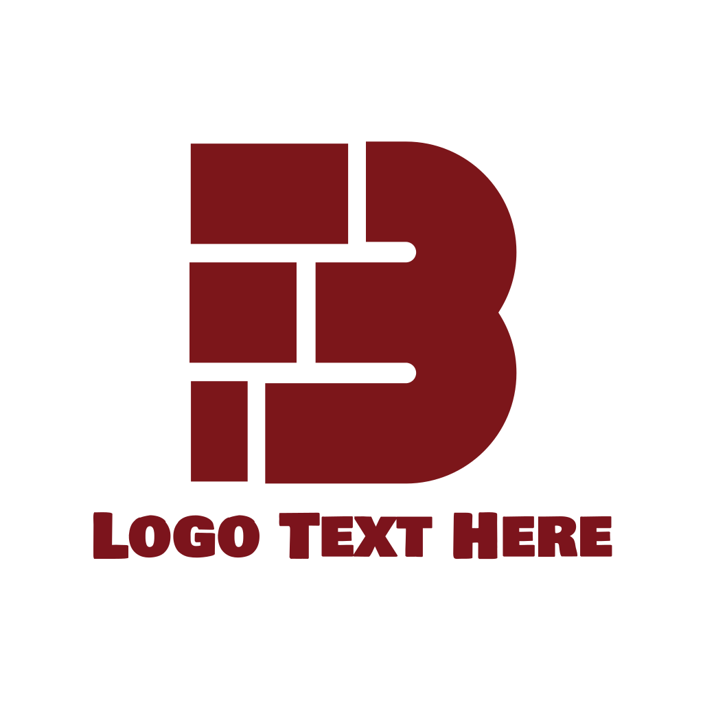 Dark Red Bold B Logo | BrandCrowd Logo Maker | BrandCrowd