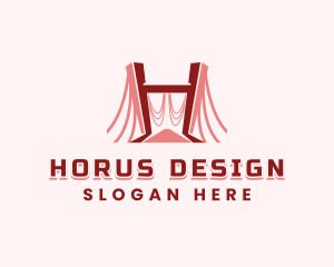 Bridge Arch Structure Letter H logo design