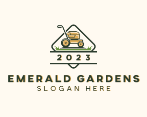 Gardening Lawn Mower logo design