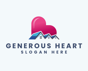 Realtor Heart Roofing logo design