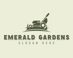 Lawn Mower Gardening logo design