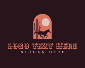 Texas - Desert Horse Hunter logo design